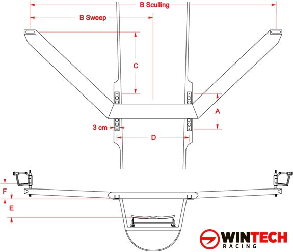 Wintech quick release camplate 220 mm met drukstanggat – Roeiwerf Wiersma